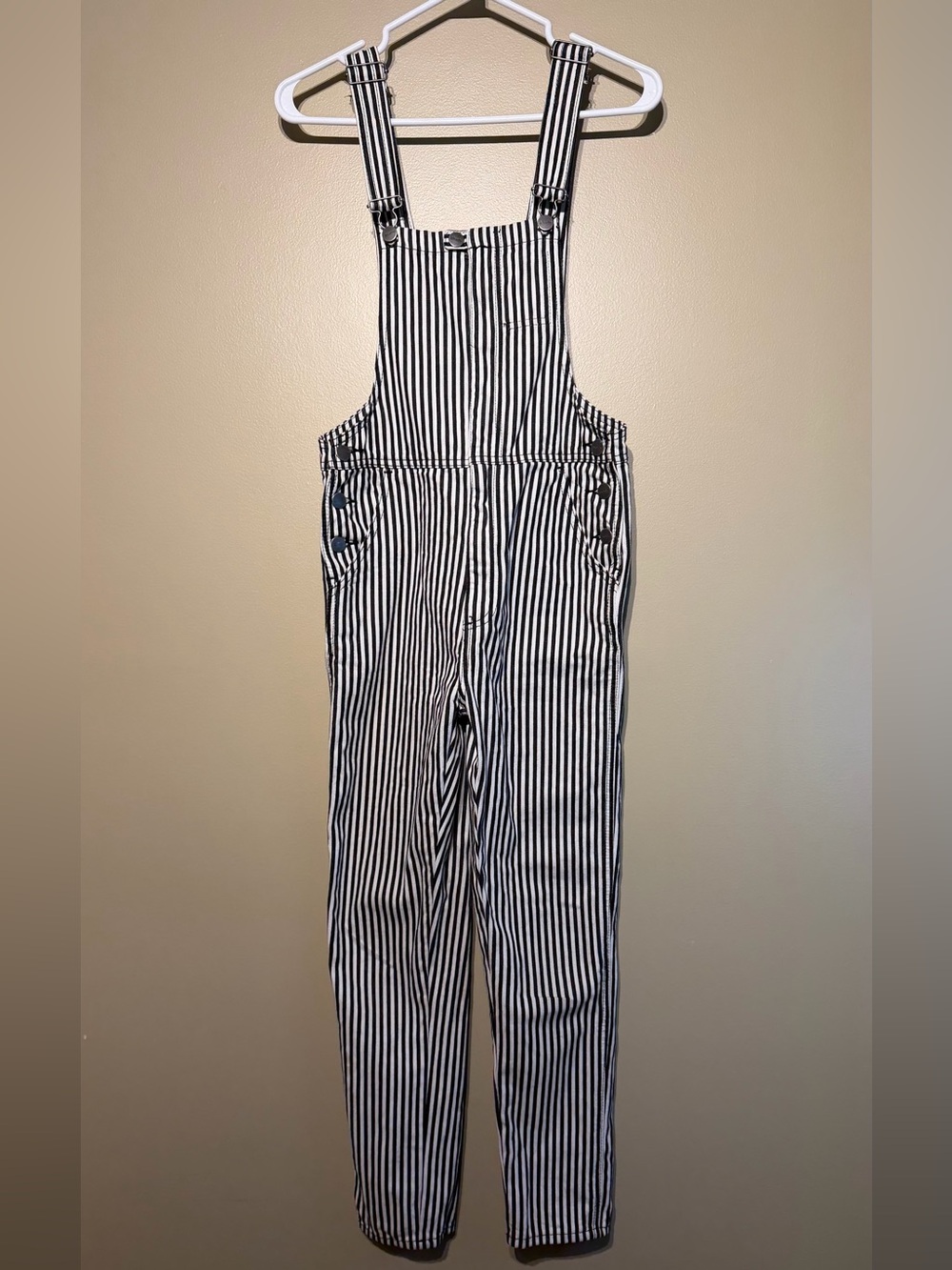 Afends. 100% Cotton Striped Straight Leg Dungarees - Picture 3 of 16